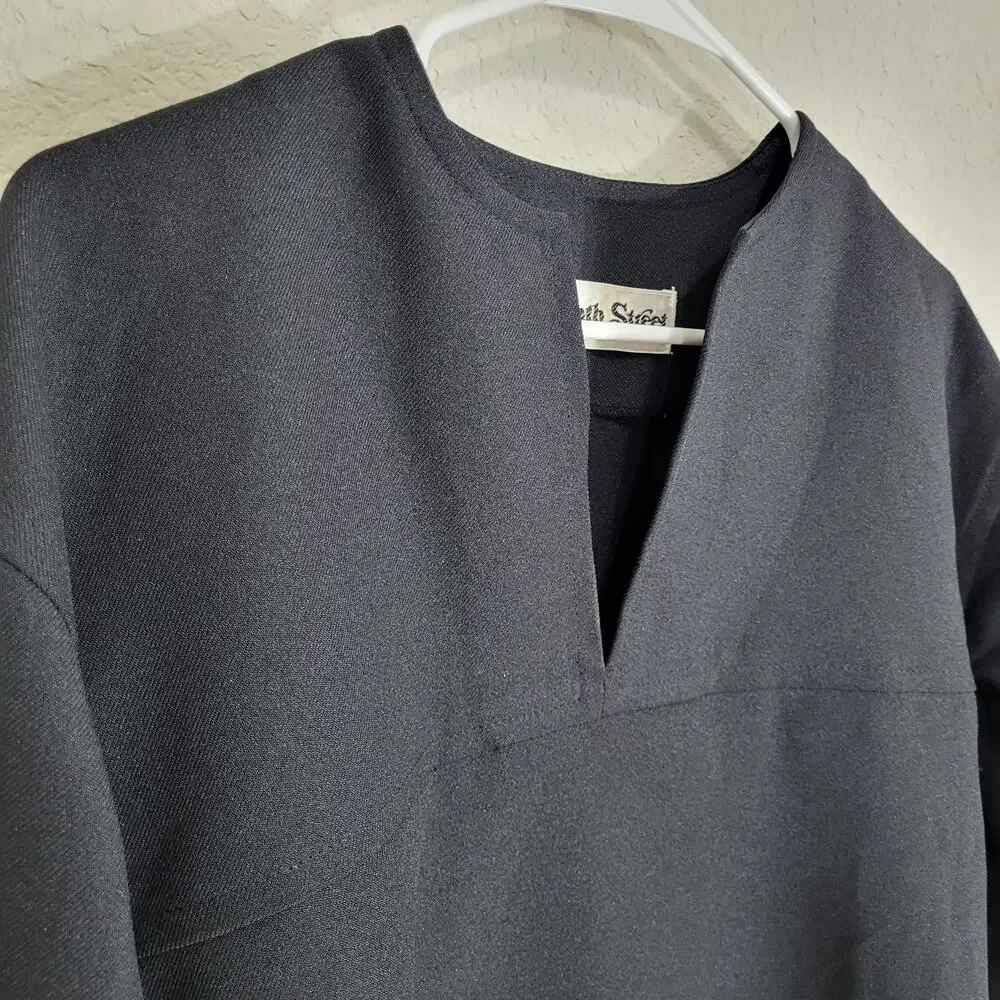 Vintage Top 70s 80s Corinth Street Womens S / M Black Made USA ILGWU Union - Picture 9 of 12